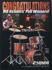 2003 Print Ad of Sonor Designer Drum Kit Danny Carey Jack DeJohnette Steve Smith
