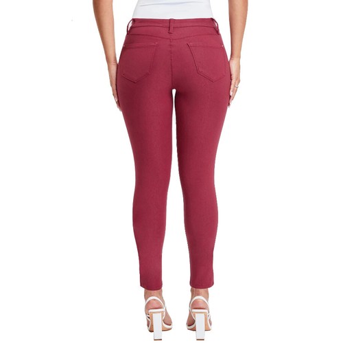 YMI Women's Hyper Stretch Mid-Rise 5 Pocket Slim Fit Skinny Jeans - 第 52/122 張圖片