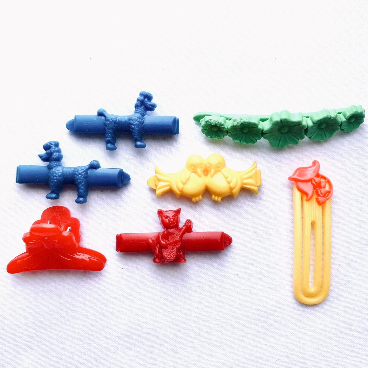 VINTAGE 70’s Mini Plastic Barrettes Vintage Plastic Barrettes In Girls main image 4