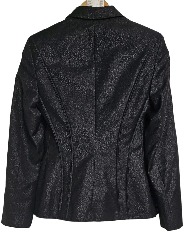 VINTAGE GIANNI VERSACE Couture Elegant Black Evening Blazer with Shimmer/38/XS/S - Image 4 of 4