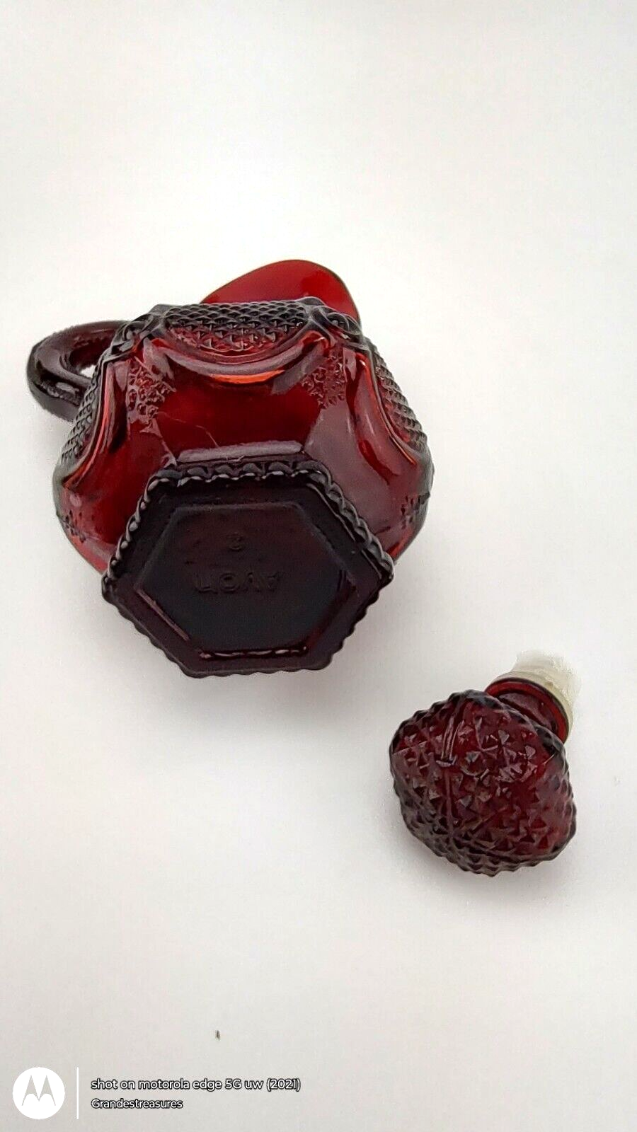 Avon Royal Ruby Red 1876 Cape Cod Cruet Bottle 5 3/4" Tall With Stopper ...