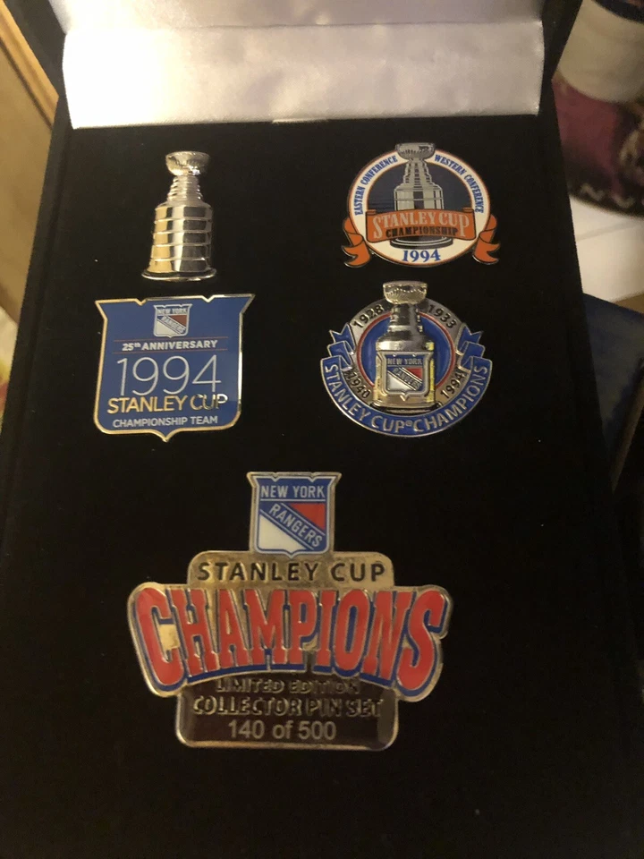 Juego de prendedores de hockey New York Rangers 1994 edición limitada #140/500 25 100’years Nyr Foto 2 de 3