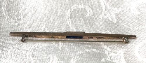 Antique Edwardian Fishel Nessler Sterling Paste & Faux Pearls Bar Brooch - Picture 10 of 12