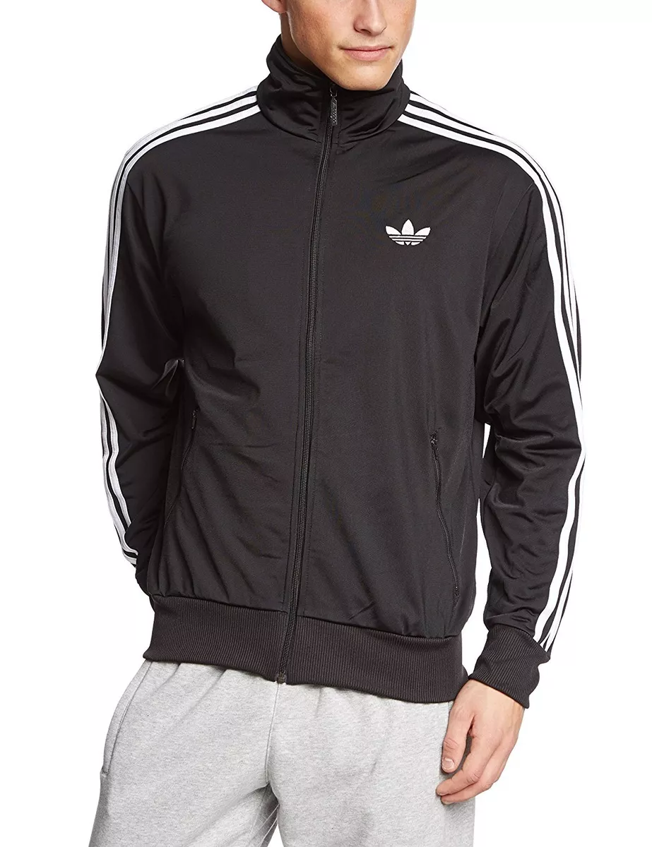 Men&#039;s New Adidas Firebird Jacket Tracksuit Top - Black