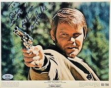 RARE PSA DNA Glen Campbell as La Boeuf Signed 8x10 Lobby Card 1969 True Grit