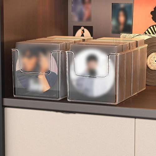 Spacious Desktop Disc Rack 4 Compartment Clear DVD Holder Comics - Afbeelding 3 van 9