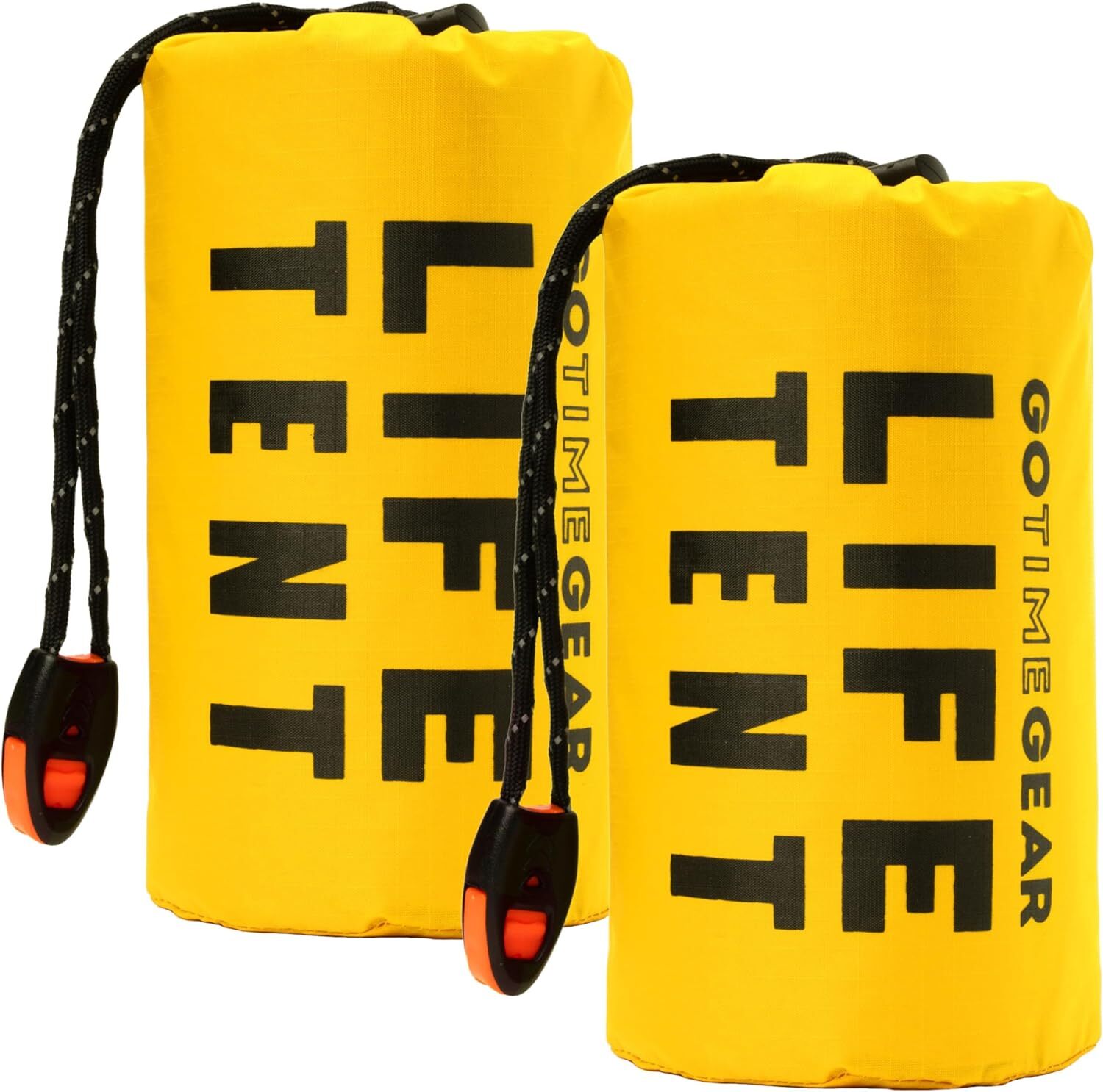 Go Time Gear 2 Person Emergency Life Tent – Mylar Tube Shelter w/ Paracord & W