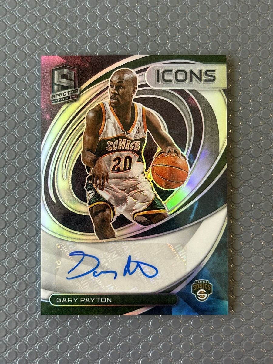 スポーツ選手 Panini Gary Payton 1of1 2021-22 Spectra Global Icons NEBULA Auto Gary Payton 1/1