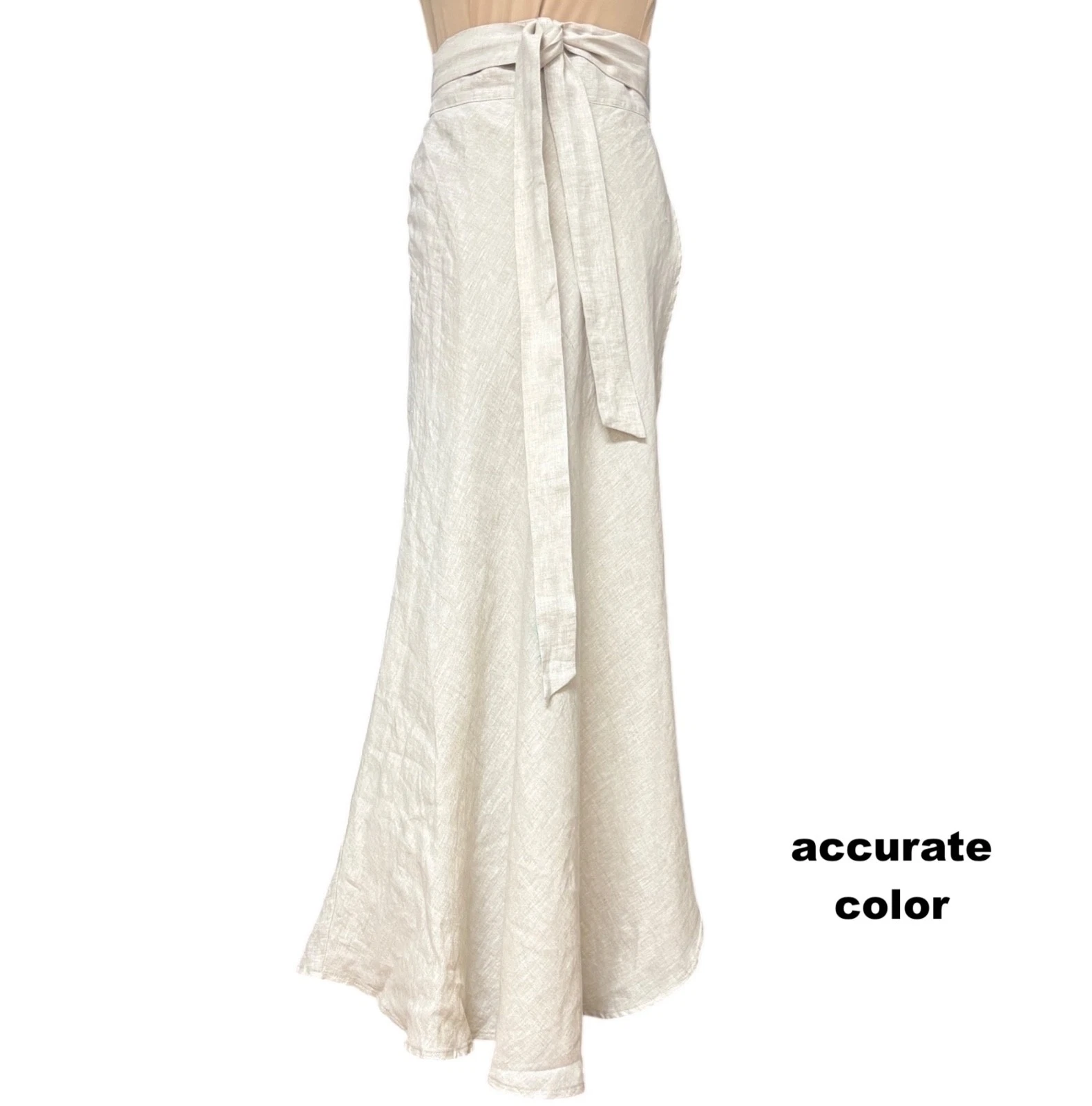skirt THIRD by CEE S long beige linen wrap unlined no pockets minimalist capsule
Opens in a new wind