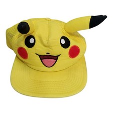 Vintage Pokemon Pikachu 3D Ears Cap Adjustable Youth Adult Snapback Hat Nintendo