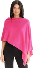 Alashan Cashmere -100% Cashmere Draped Dress Topper Poncho