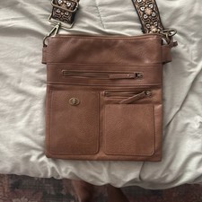 Medium Size Cross Body Faux Leather Bag