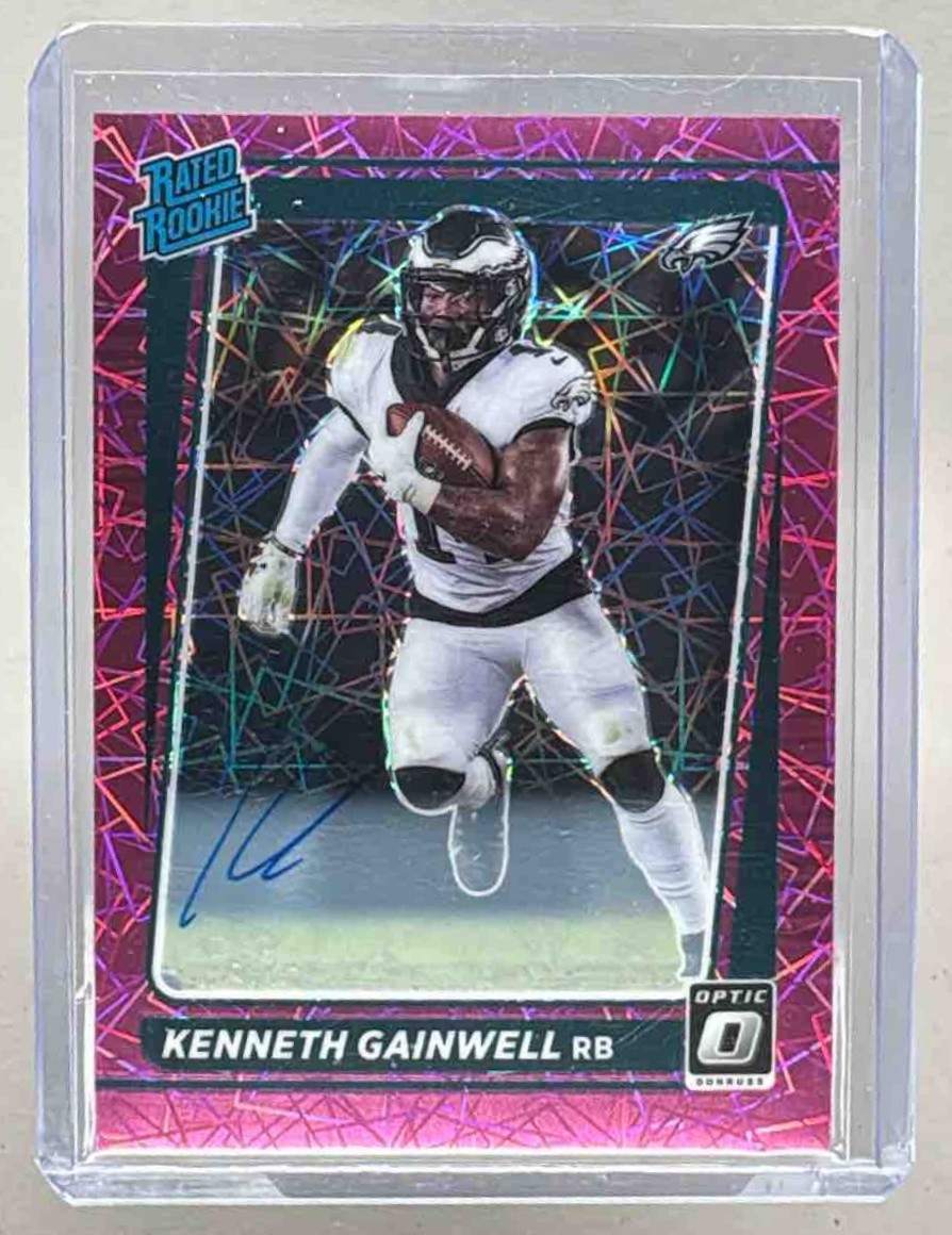 Kenneth Gainwell Panini Donruss Optic #239 Autograph-Pink Velocity