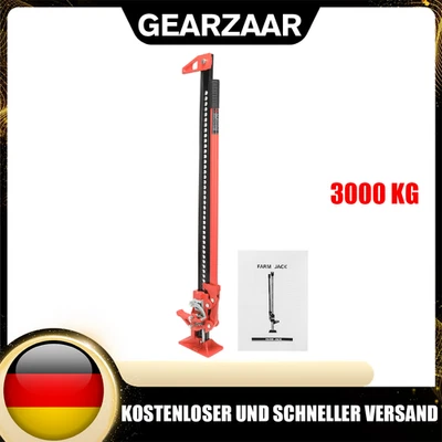3000 kg Farm Jack Wagenheber Offroad Heber ATV 3T Stockwinde Forst 120 cm 48" - Bild 1 von 4