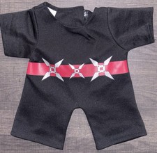 Build A Bear Workshop BABW Black Ninja Warrior Outfit 2016 US11