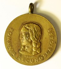 ROMANIA Medal 1941 - Brass - Romania Recunoscatore - 989