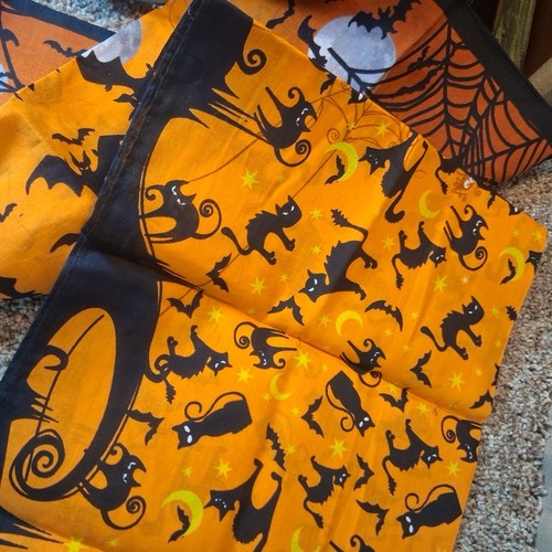 Pañuelos con estampado de Halloween pañuelo Hesd bufanda conjunto de 2 murciélagos gatos negros unisex - Imagen 5 de 7