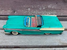 RARE VTG JAPAN FORD FAIRLANE 500 FRICTION CONVERTIBLE TIN CAR