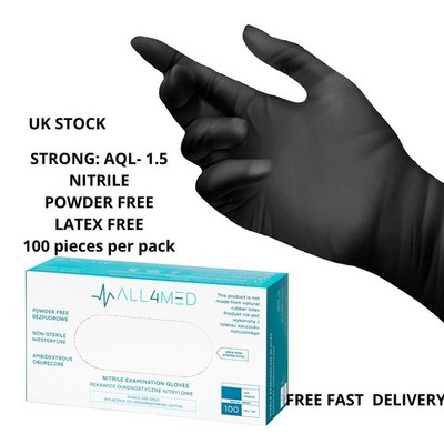 Disposable Gloves Nitrile Black 100