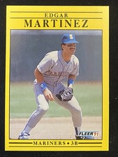 1991 Fleer Baseball #457 Edgar Martinez Seattle Mariners