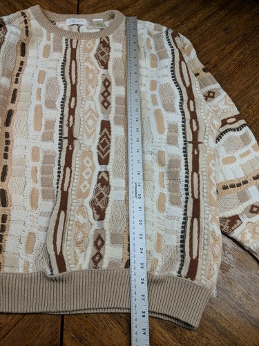 Vintage Apart Pullover Herren XL 3D Strick Coogi Style Cosby Biggie Made In USA - Bild 5 von 12