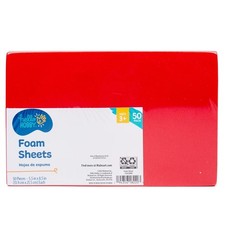 50-Pack Craft Foam Sheets for DIY Projects, Modeling, Kids Art Supplies