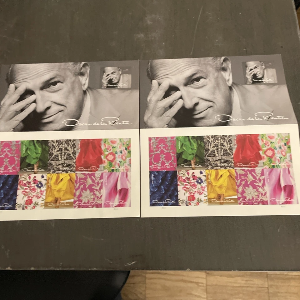 Set 2 USA 5173 Oscar de la Renta Pane of 11 Forever Stamps 2017 - Image 3 of 4