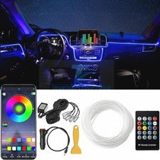 6m Rgb Lamp Car App Music Control Atmosphere Interior Ambient Led Strip Lights
