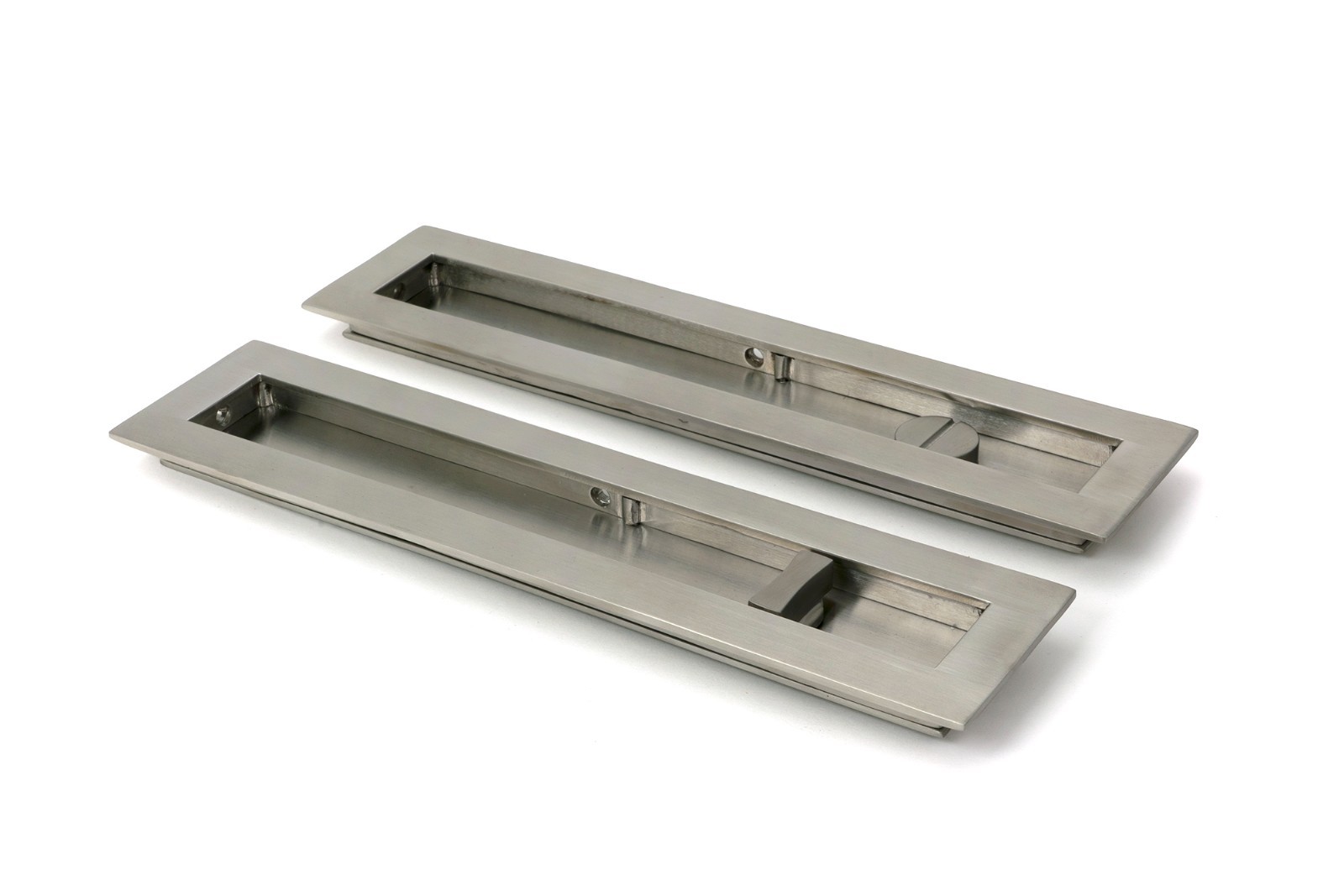 From The Anvil 52504 Satin SS (316) 250mm Plain Rectangular Pull - Privacy Set