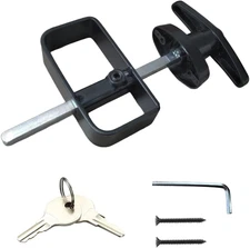 Shed Door Latch, T Handle Lock Kit, 5½" Storage Barn Playhouse & Chicken Coop Lo
