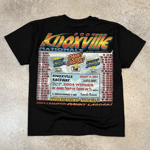 Vintage Y2K Knoxville Nationals Tee Shirt Youth Large Sprint Car Racing Iowa - Picture 7 of 9