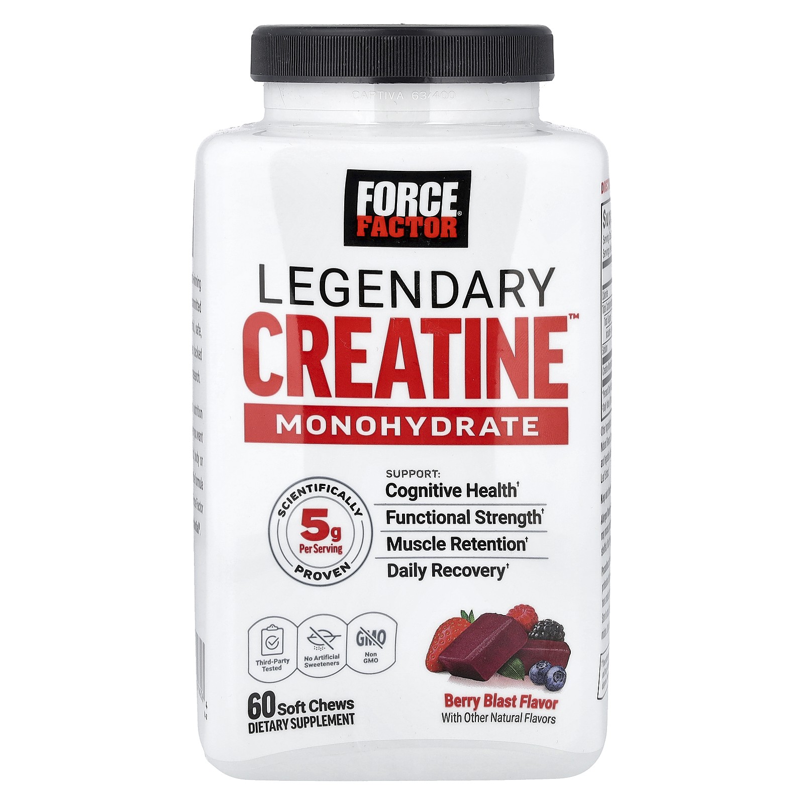 Legendary Creatine Monohydrate Berry Blast 60 Soft Chews 25 g per Chew 7090₽
