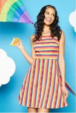 ModCloth Women's Sleeveless Dress Hello Kitty Rainbow Size MEDIUM NWT