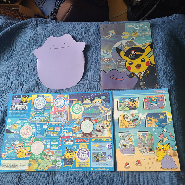 Busan Subway Pokémon Stamp Set with Mission Paper & Metamon Head