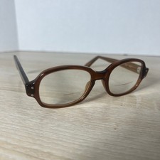 Vintage USS Romco 4 - 5 1/4 RO 46-18 Eyeglasses Full Rim Frames Brown