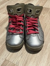 Nike Air Jordan 6 Retro Girls Size 6.5Y Silver Pink Basketball Shoes Sneakers