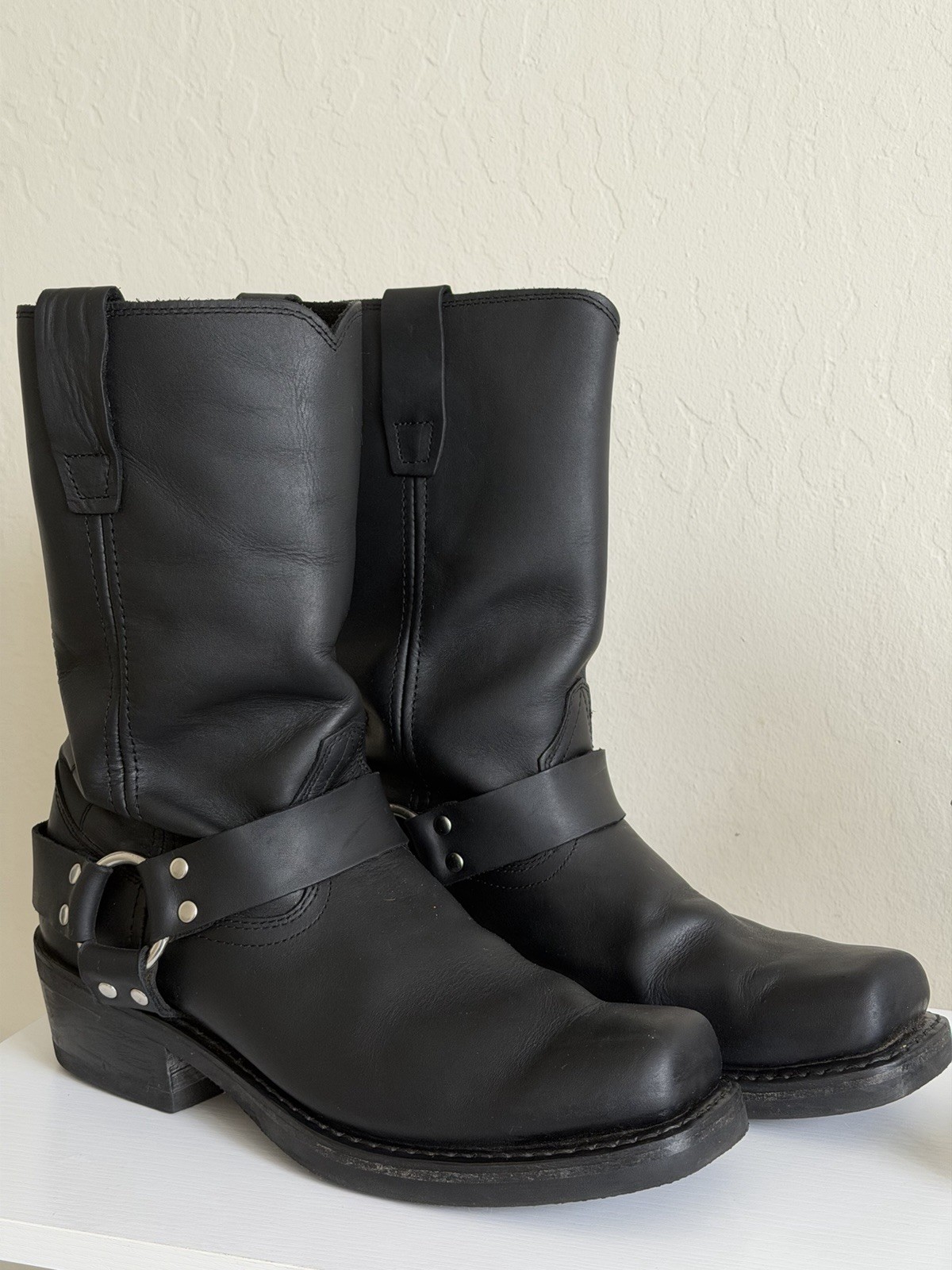 DURANGO Black Square Toe Engineering Harness Boot… - image 2