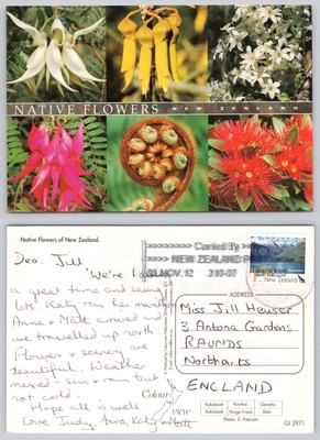 c27622 Einheimische Blumen Neuseeland Postkarte 2012 Briefmarke