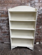 Vintage Wooden Bookshelves Freestanding Bookcase Painted Cream shabi Chic