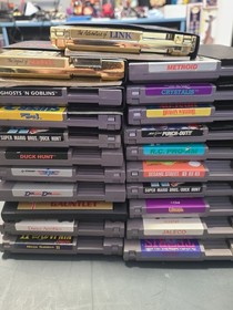 NES Game Lot 21 Carts. All Tested And Working. 2 Zelda's With Booklets. See Pics