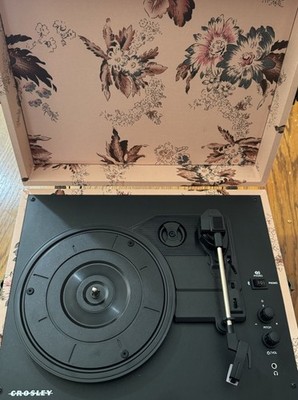 Crosley CR8017B-FL Voyager Vintage Portable Vinyl Record Player with Bluetooth