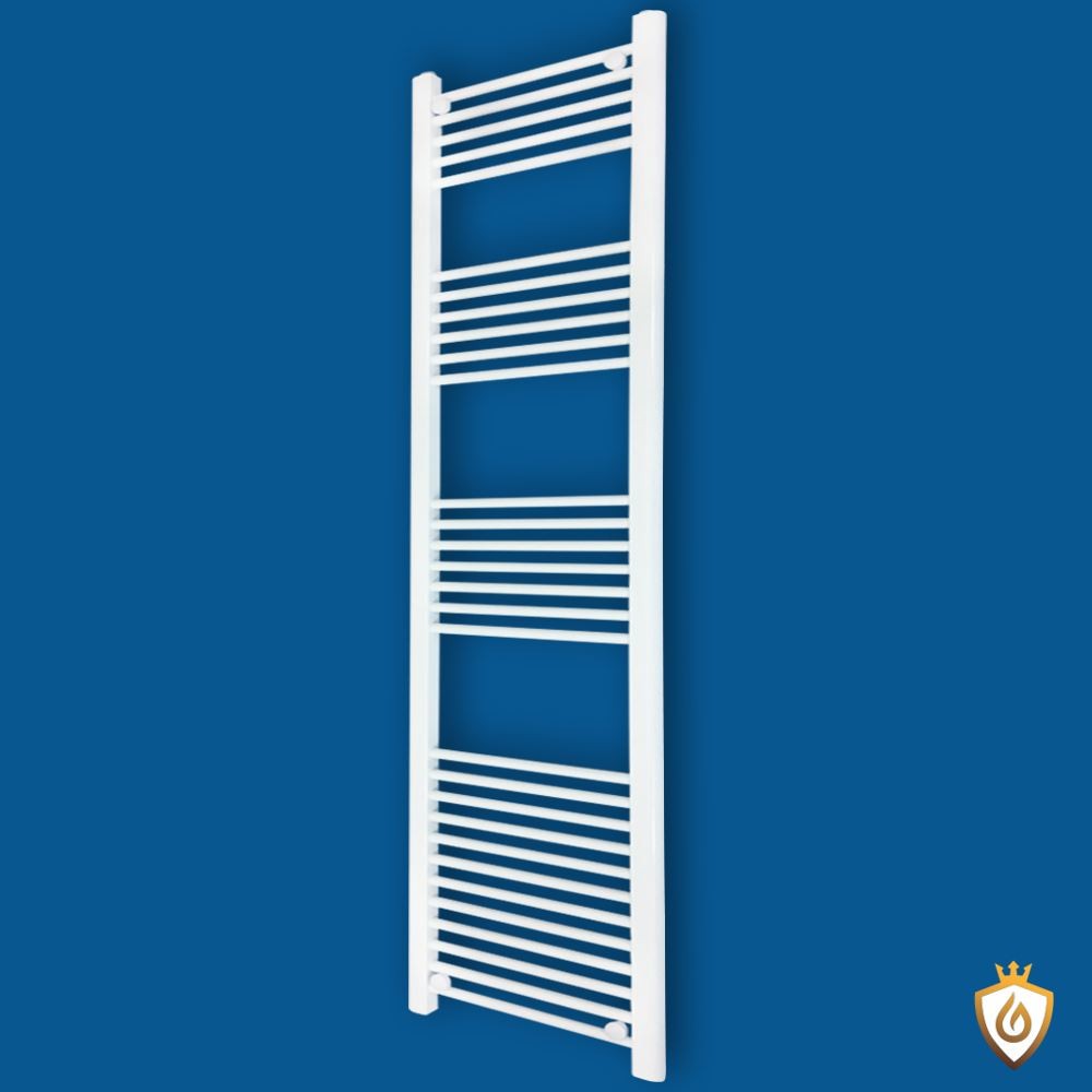 Towel Rail Radiator Straight White Bathroom Heater 500mm x 1800mm 3218 BTUs