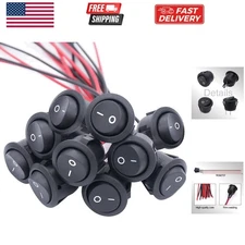 Durable 12V Toggle Switch Set with Pre-Wiring - Ideal for Cars, Boats, and More