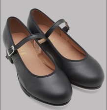 Bloch Black Patent Tap Dance Shoes Girls Size 2