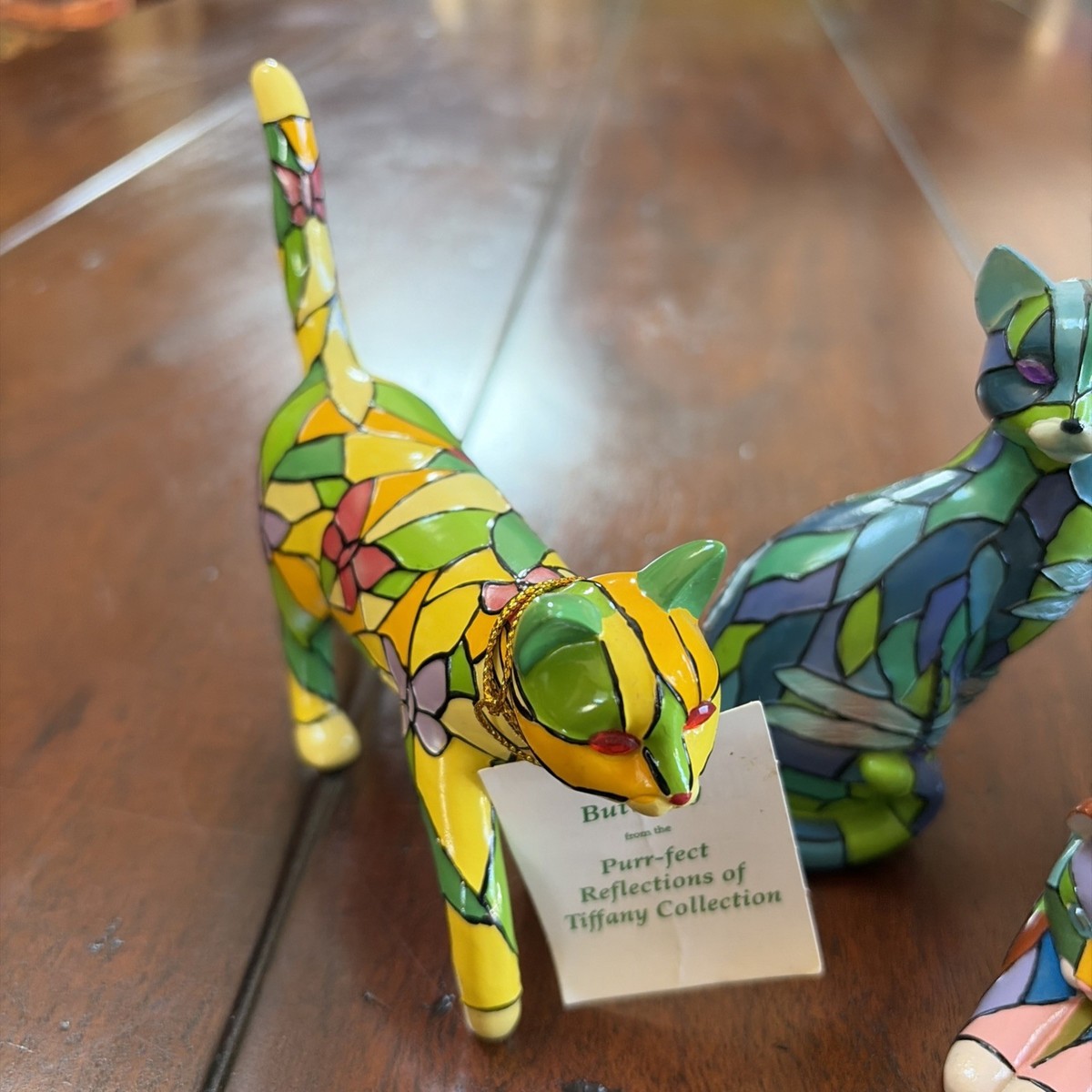 Purr-fect Reflections Tiffany Collection Cat Butterfly Dragonfly