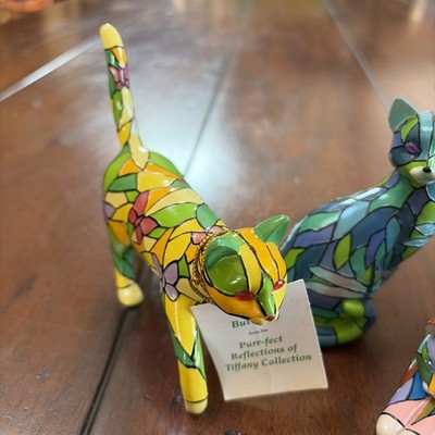 Purr-fect Reflections Tiffany Collection Cat Butterfly Dragonfly