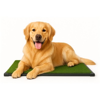 PETMAKER Artificial Grass Puppy Pee Pad with Tray for Dogs 20  x 30  Washable 3