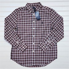 NWT Polo Ralph Lauren Youth Plaid Long Sleeve Button Down Shirt