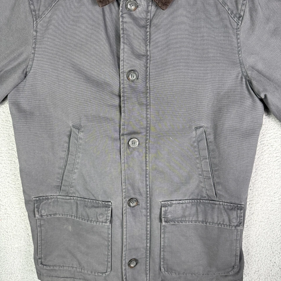 Abrigo de campo forrado de franela de lona gris medio para hombre Outdoor Life Chore Foto 4 de 4