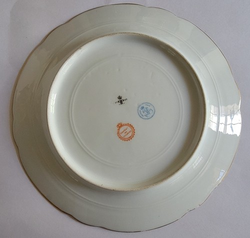 Antique Sevres 1844 Chateau Des Tuileries 9.5” Plate - Picture 3 of 4